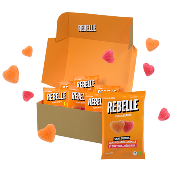 Coeurs pêches sans sucre