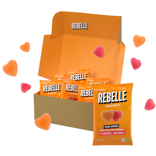 Coeurs pêches sans sucre