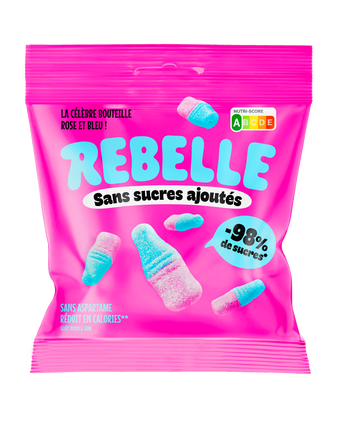 Bouteilles rose et bleu