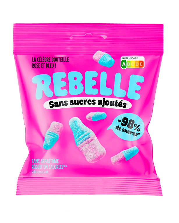 Bouteilles rose et bleu