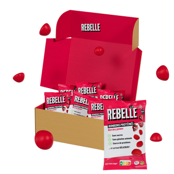 Bonbons protéinés fruits rouges
